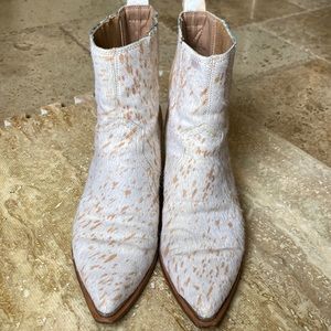 Dolce Vita cowhide steel toe booties